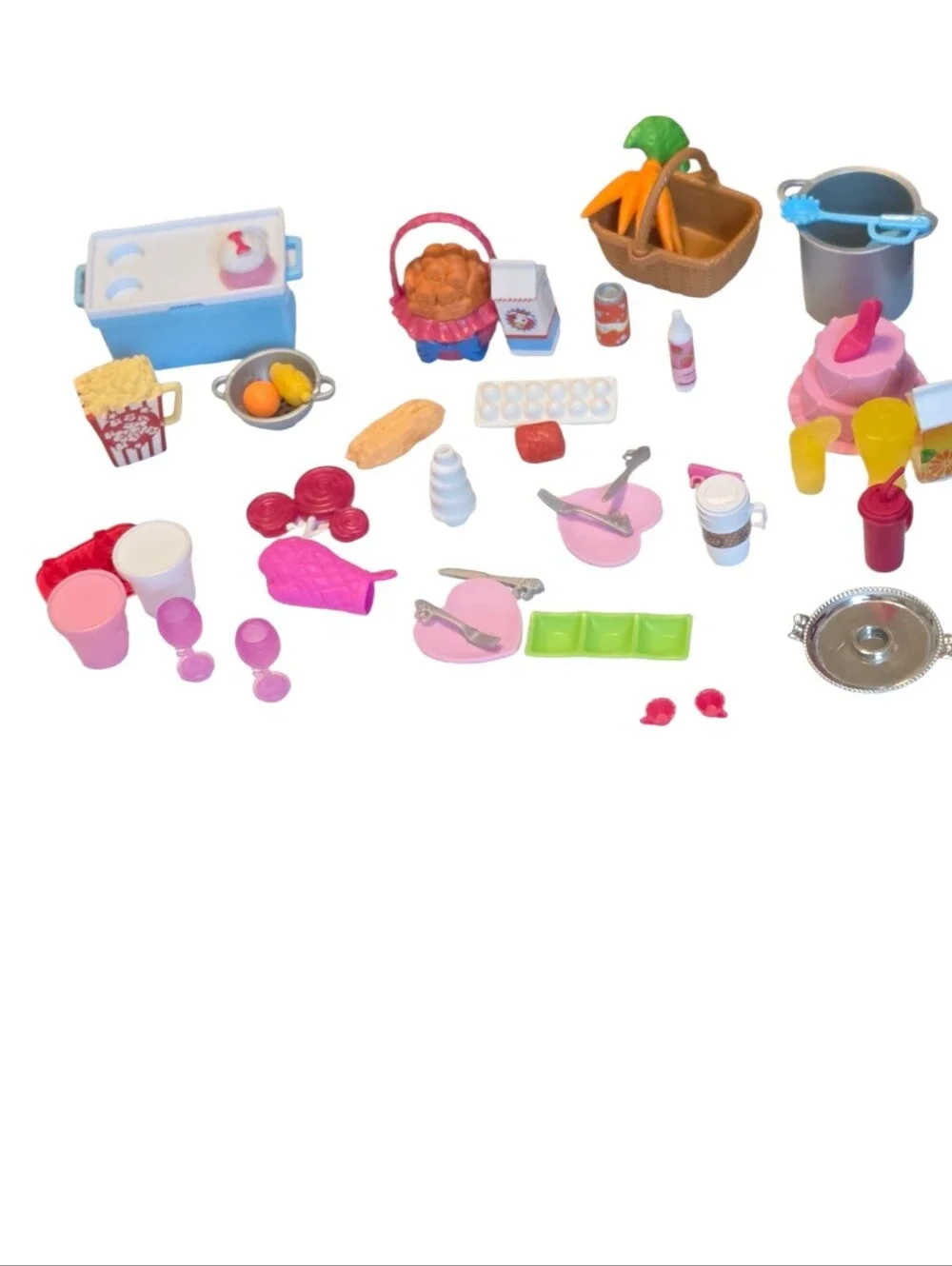 Miniature Dollhouse Kitchen Food Accessories Mixed Lot Cups Plates Picnic Toy Fo